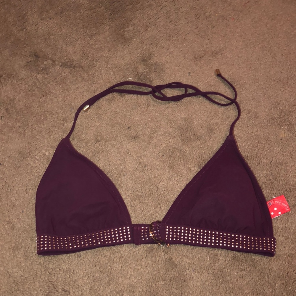 Purple studded bikini top